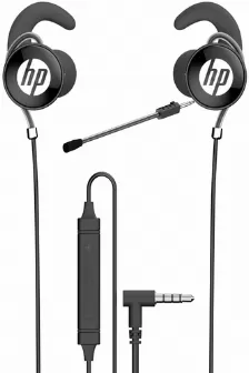 Audífonos Hp Dhe-7004 Intra Auditivo Para Llamadas/música, Micrófono Boom, Conectividad Alámbrico, Conector De 3.5 Mm Si, Color Negro